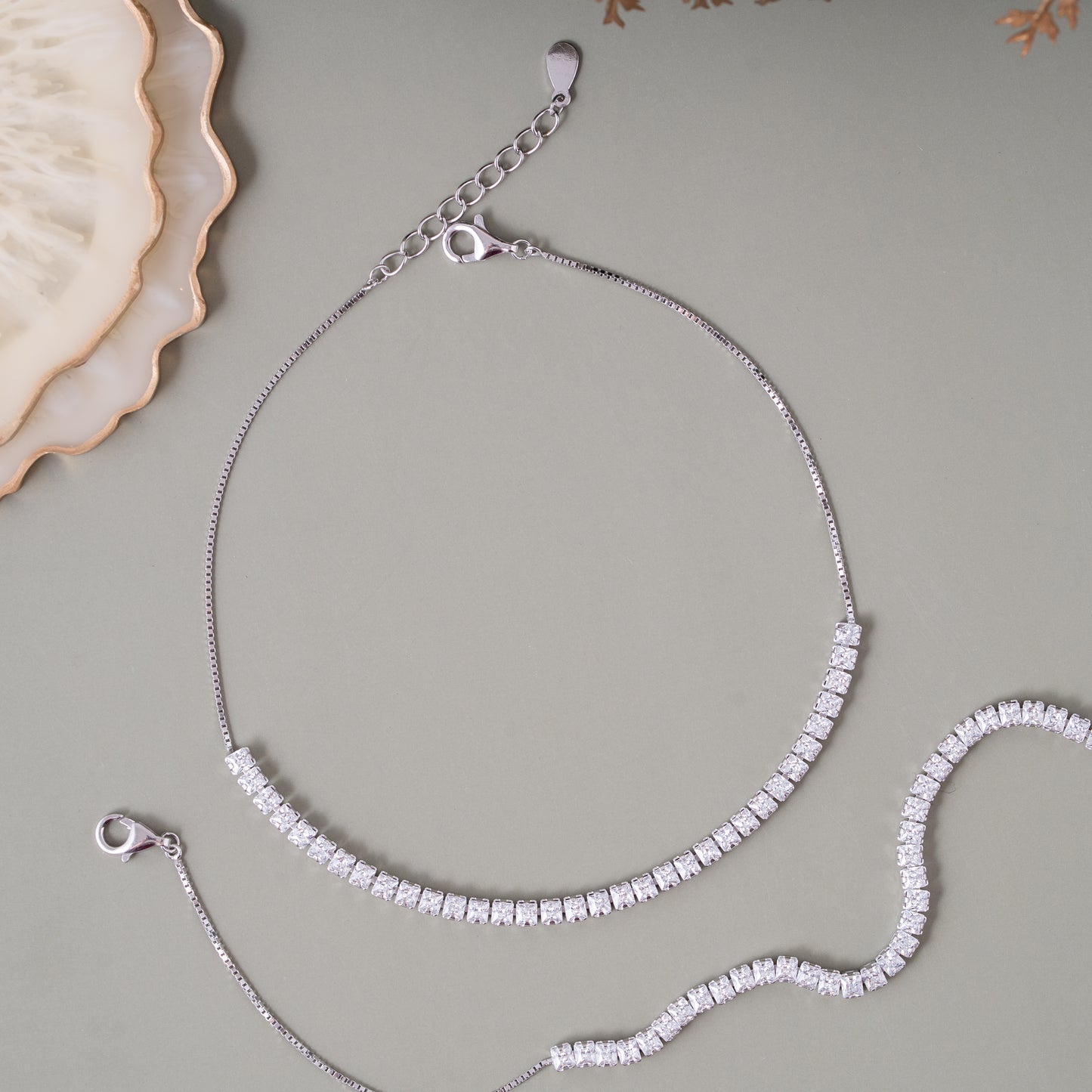 Silver Gleam Anklet