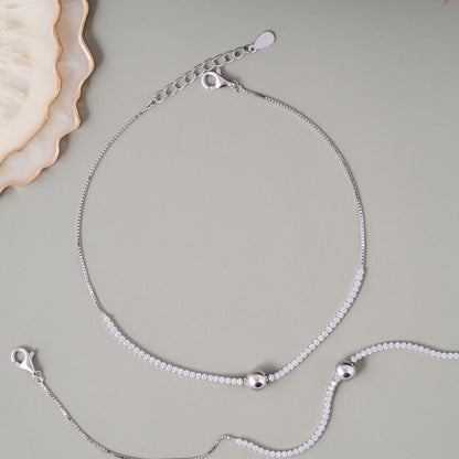 Silver Orbit Anklet