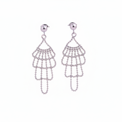 Silver Cascade Earrings