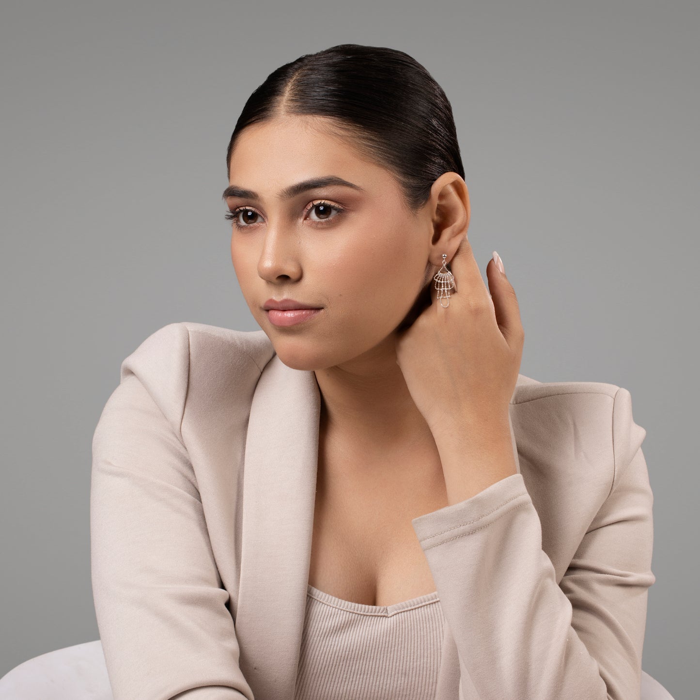 Silver Cascade Earrings
