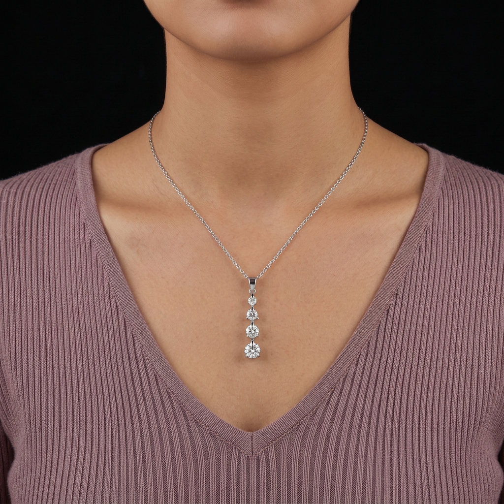 Silver Celestial Drop Pendant