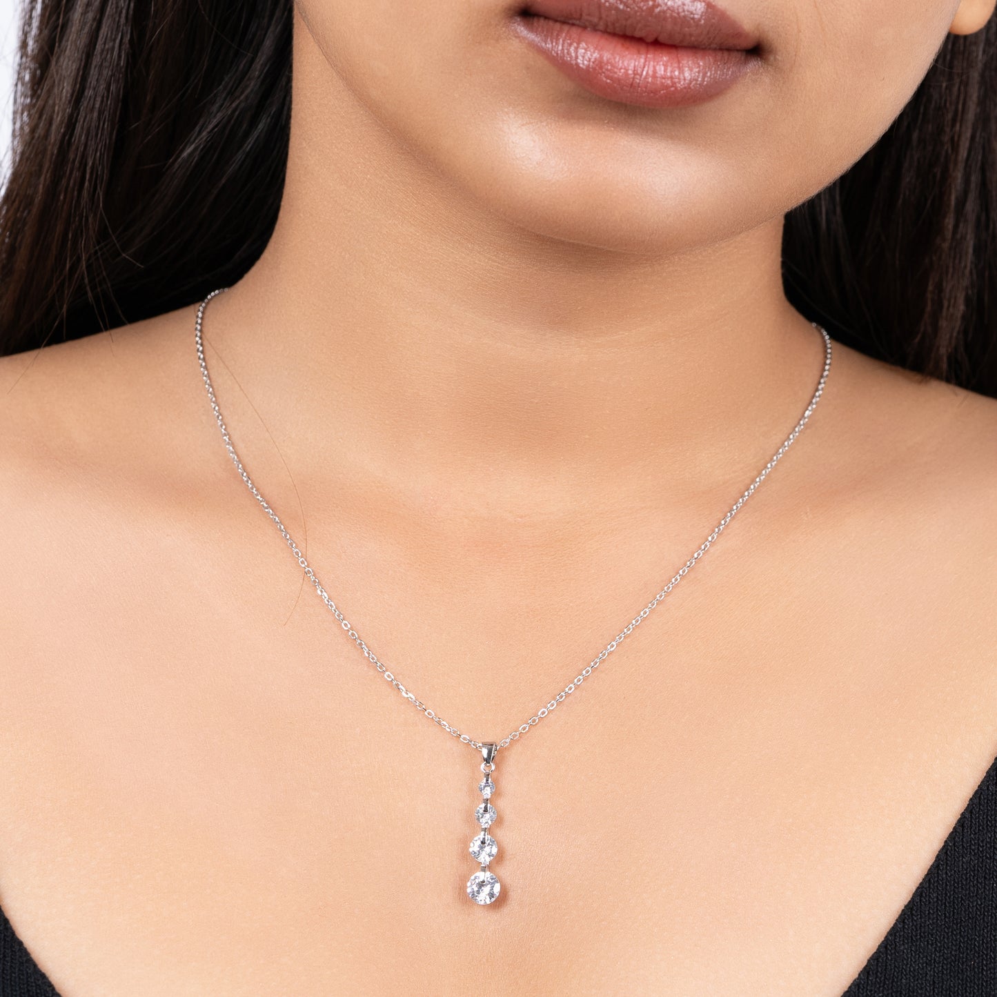 Silver Celestial Drop Pendant