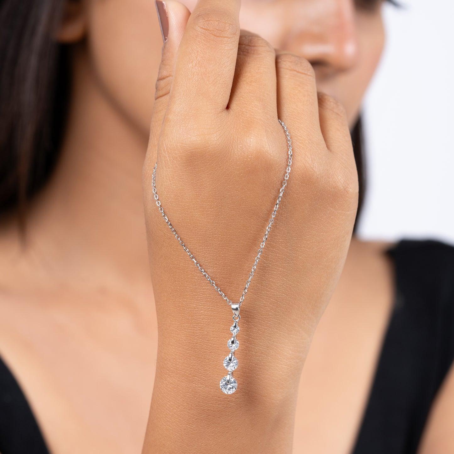 Silver Celestial Drop Pendant