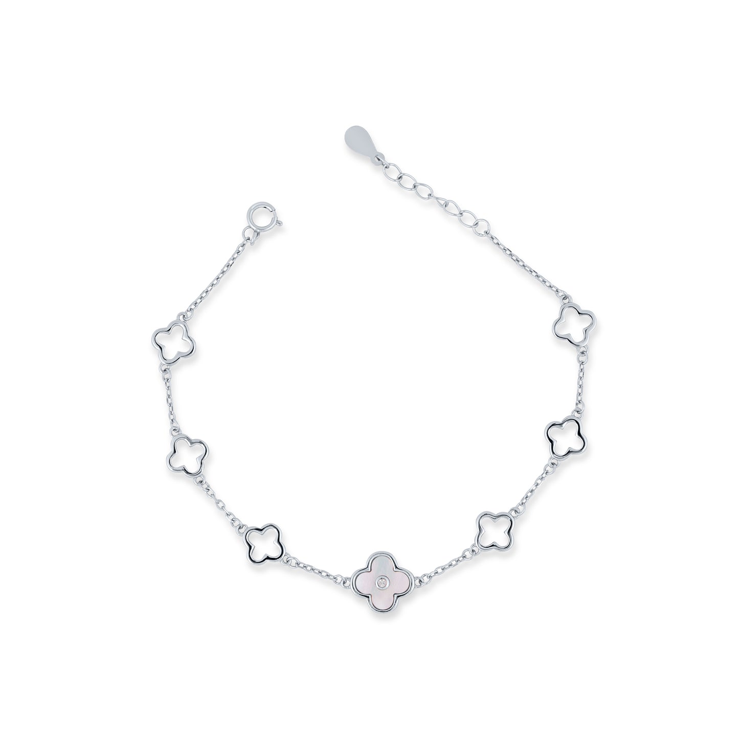 Silver Charm Bloom Bracelet