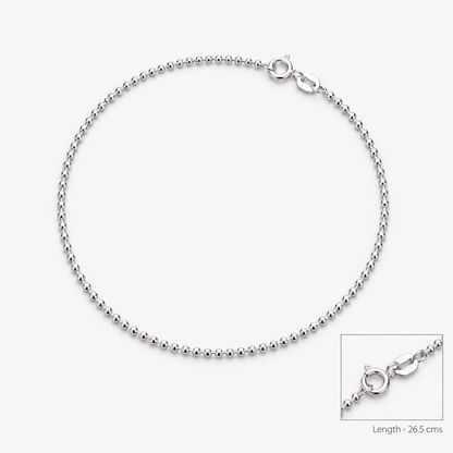 Silver Dew Bead Anklet