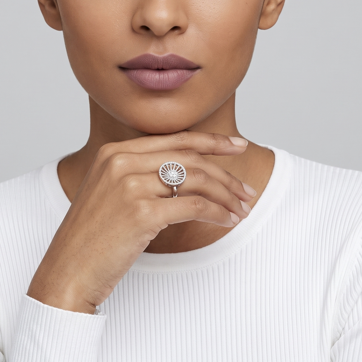 Silver Ellora ring