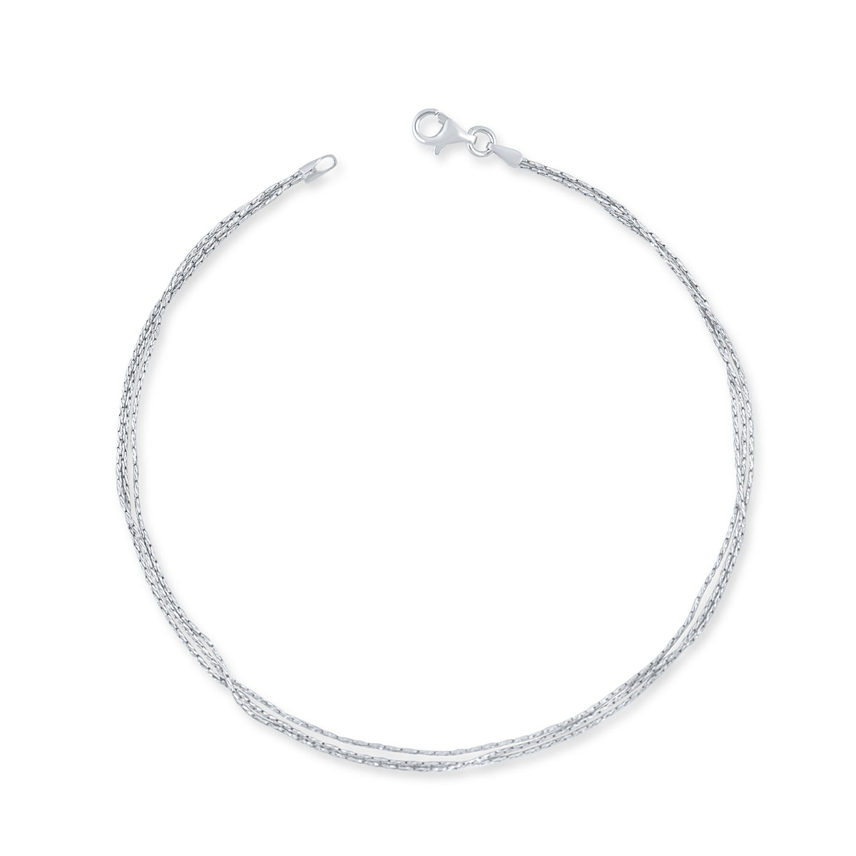 Sterling Silver Flow Anklet