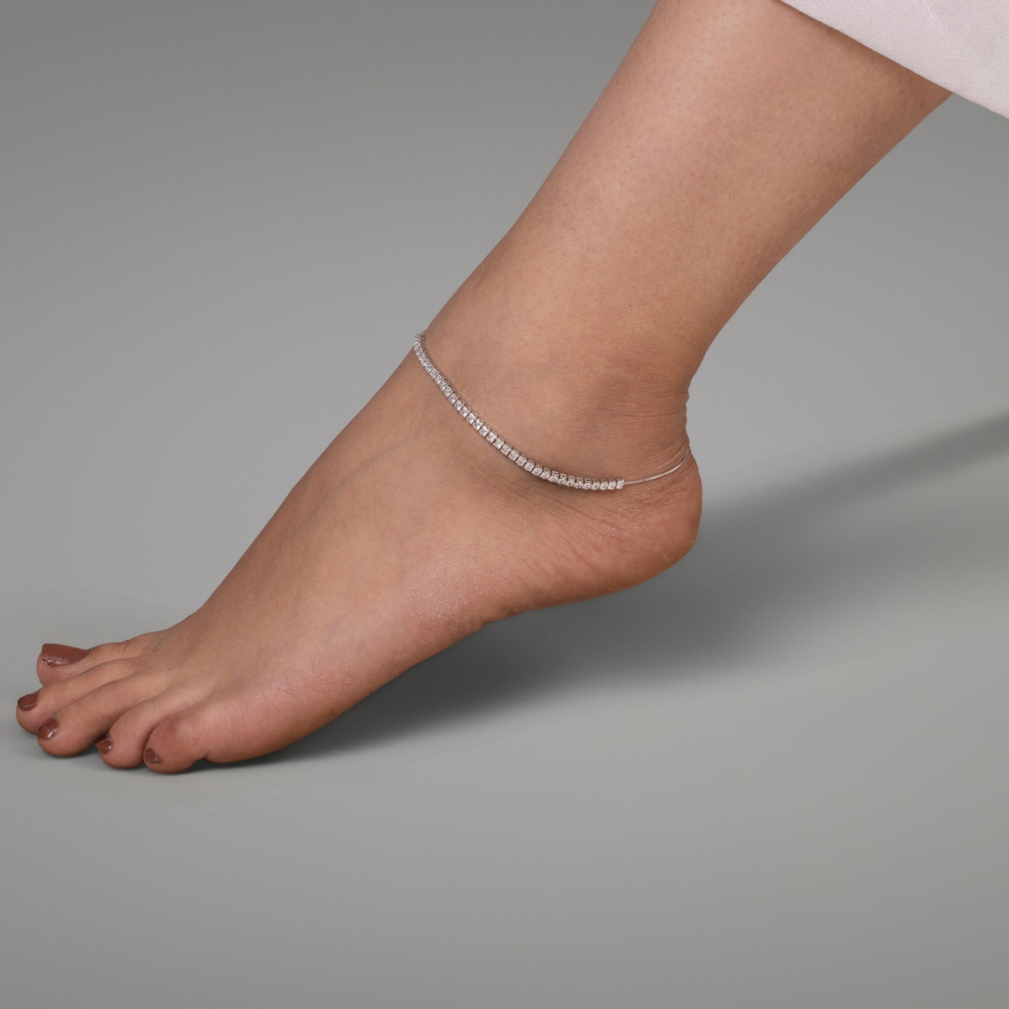 Silver Gleam Anklet