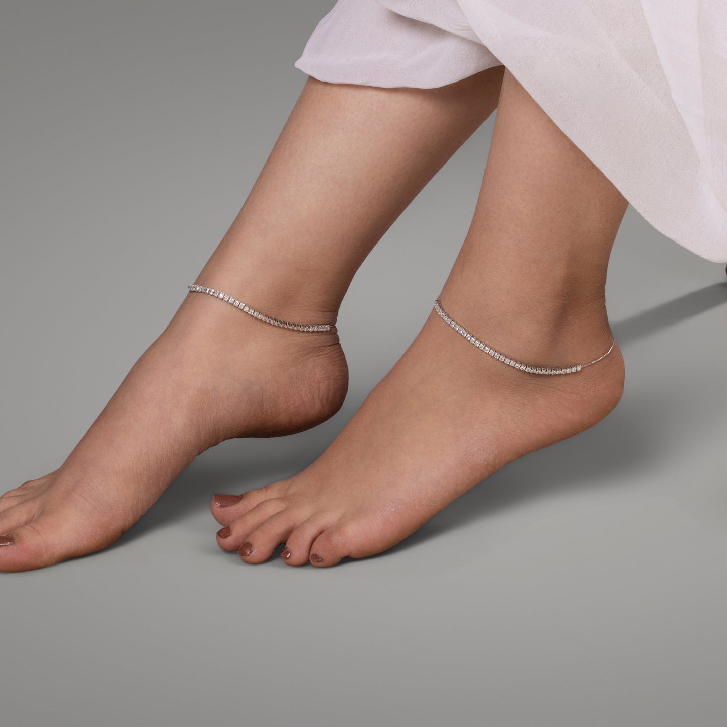 Silver Gleam Anklet