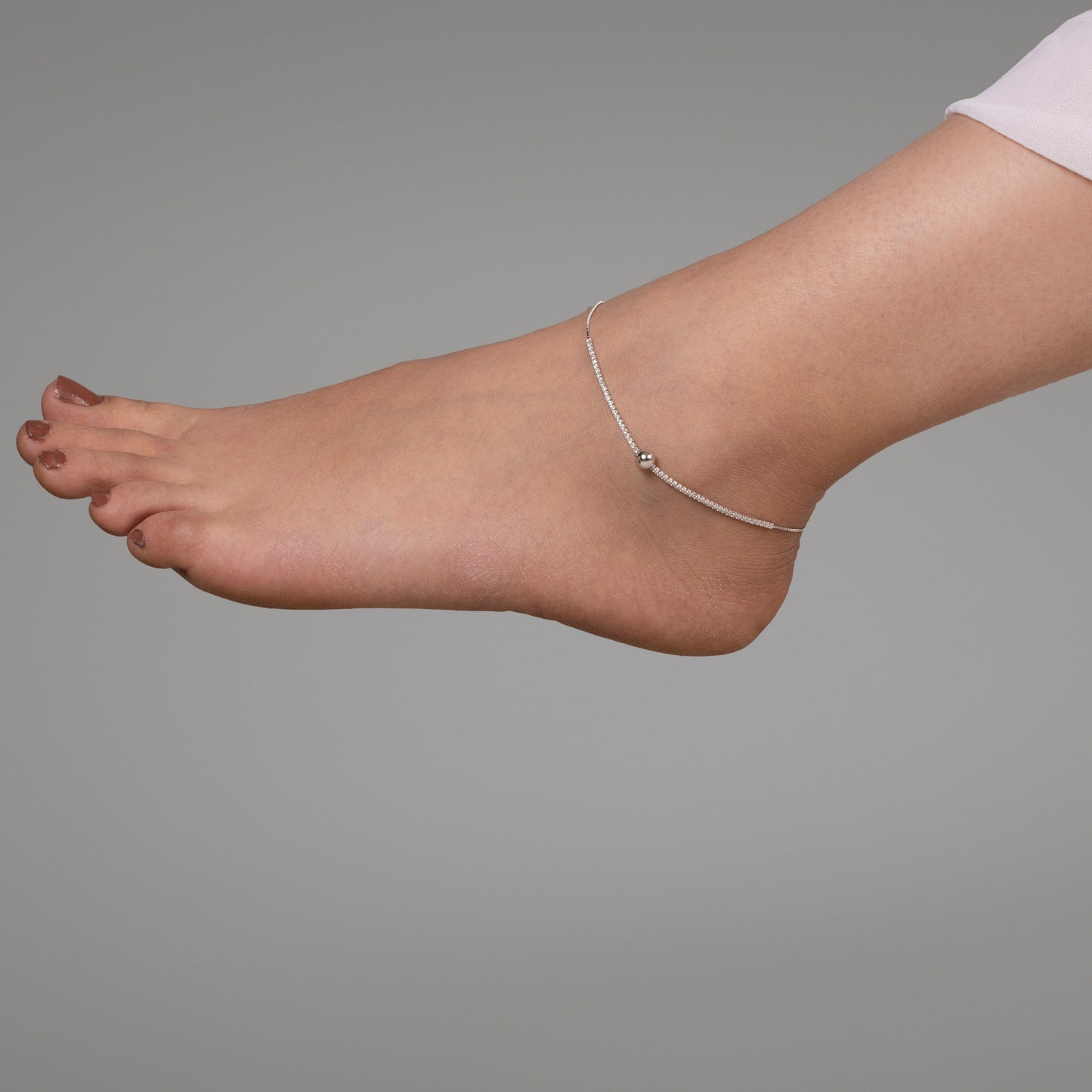 Silver Orbit Anklet