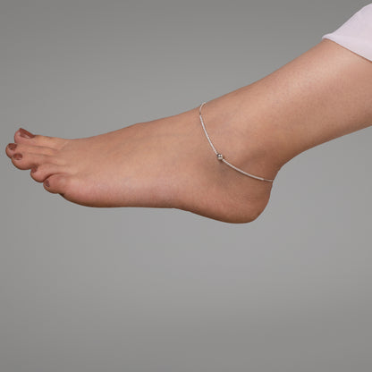 Silver Orbit Anklet