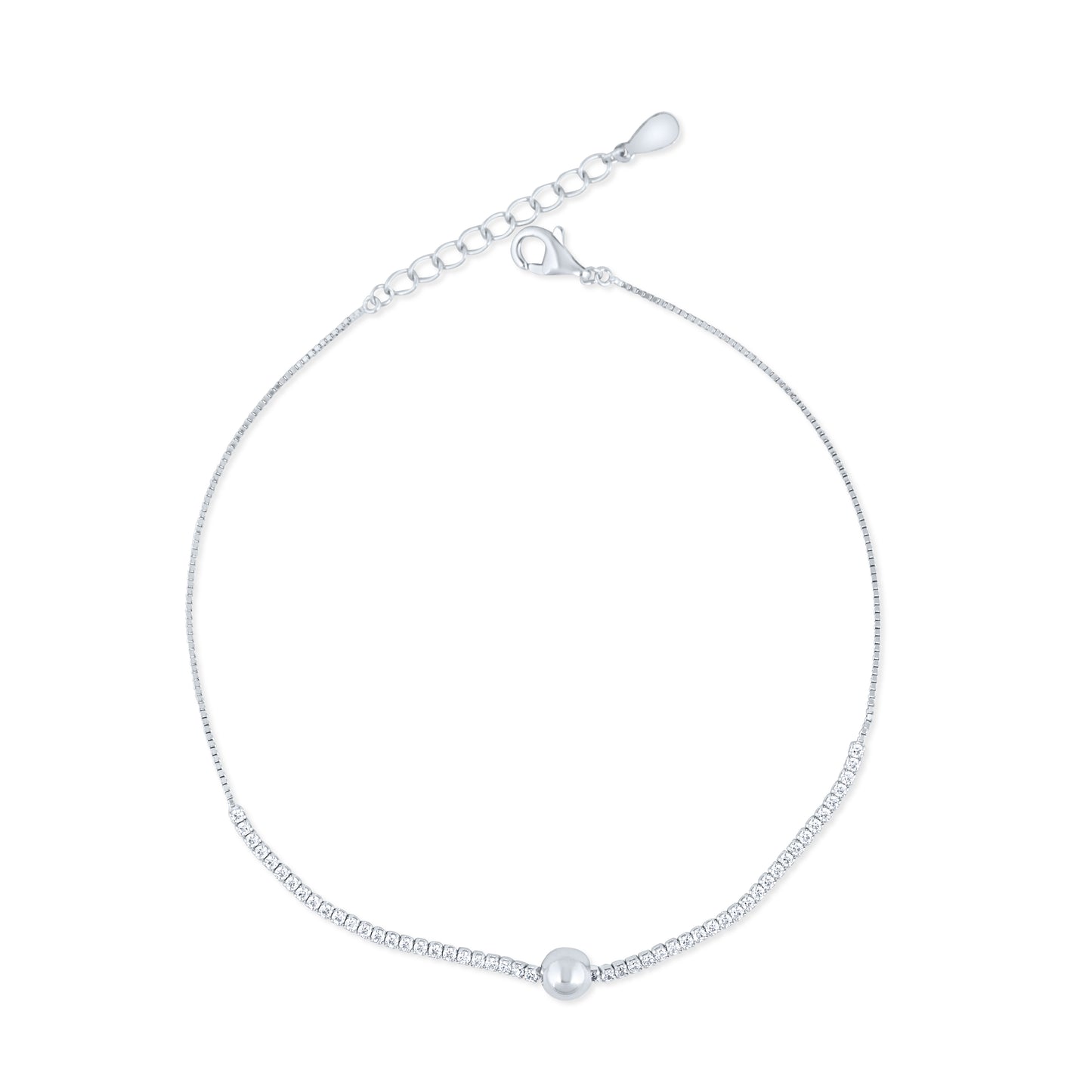 Silver Orbit Anklet