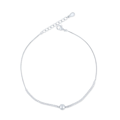 Silver Orbit Anklet
