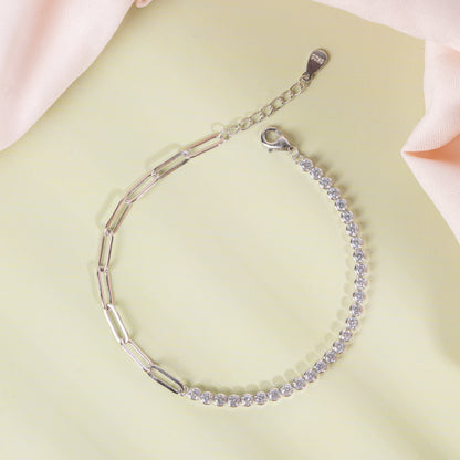 Silver Radiant Link Bracelet