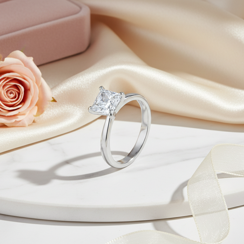 Silver Radiant Promise Ring