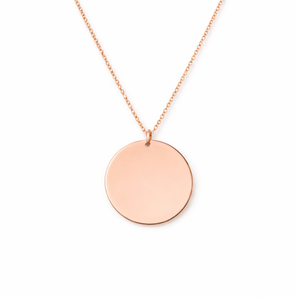 Silver Persoanlised Round Necklace With Text