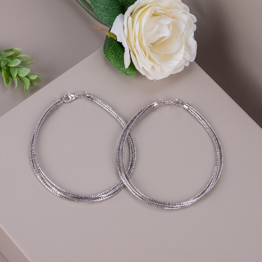 Silver Streak Anklet