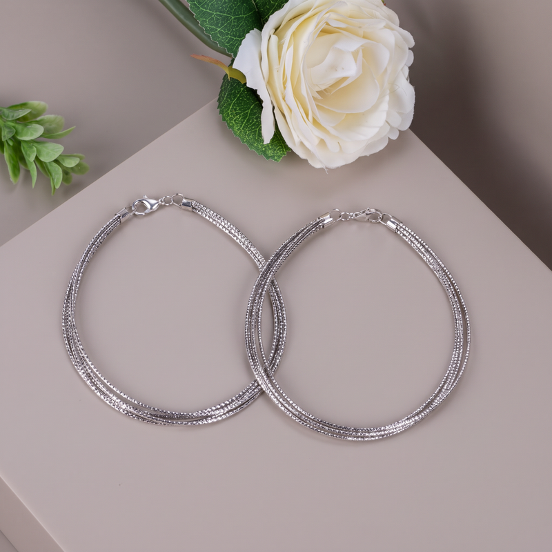 Silver Streak Anklet
