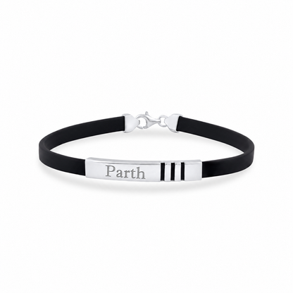 Silver Stride Personalised Bracelet