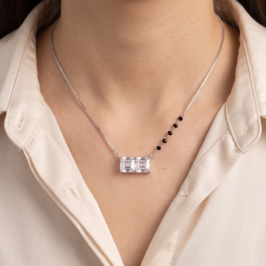 Silver Twin Radiance Mangalsutra
