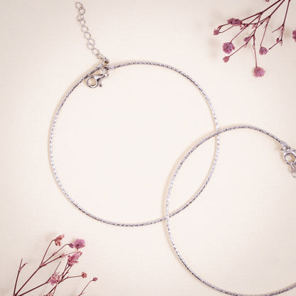 Silver Whisper Anklet