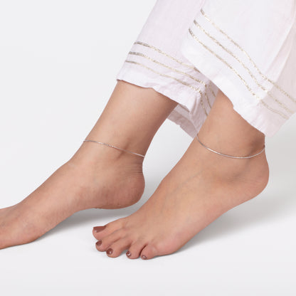 Silver Whisper Anklet