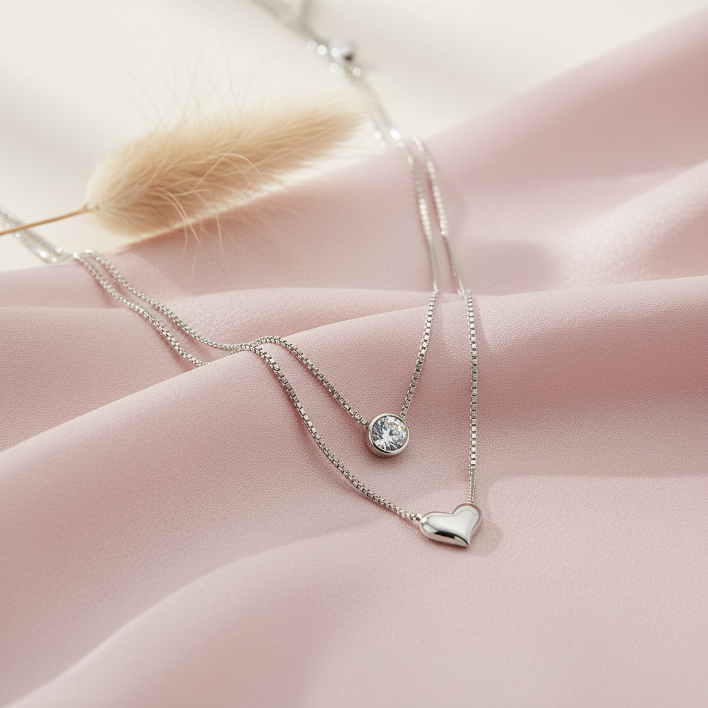 Silver beloved necklace