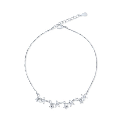 Silver Blossom Trail Anklet