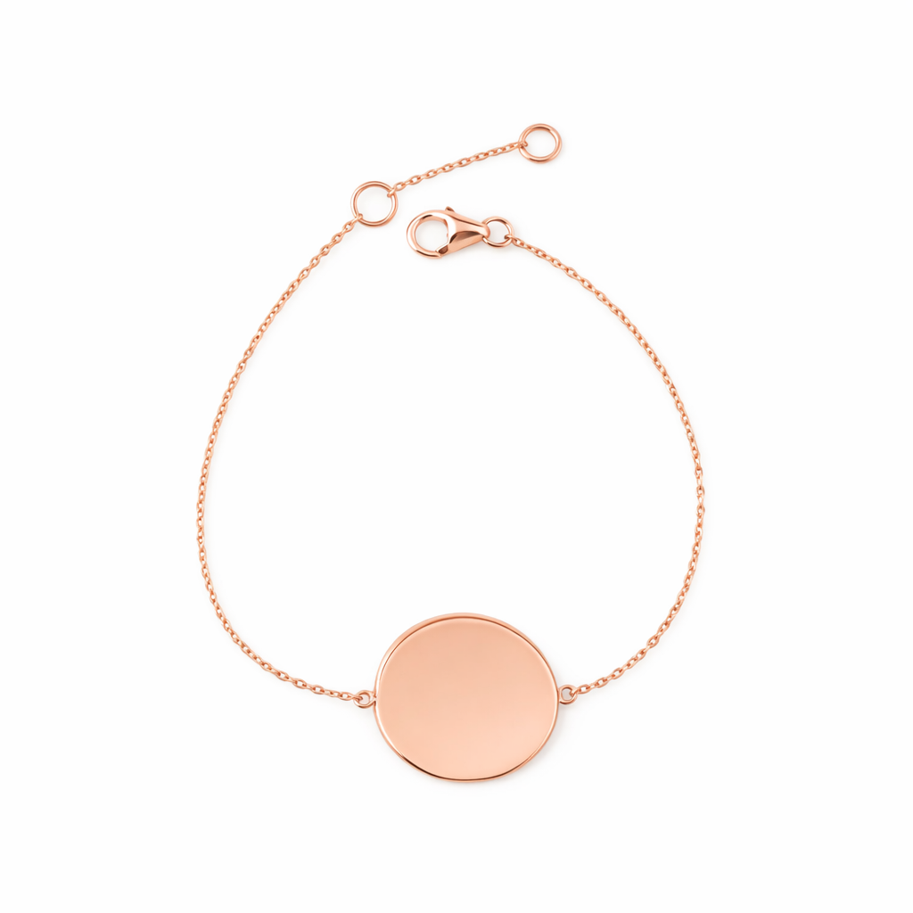 Silver Personalised Round Bracelet With Image