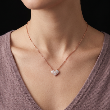 Sparkle Heart Pendant Necklace