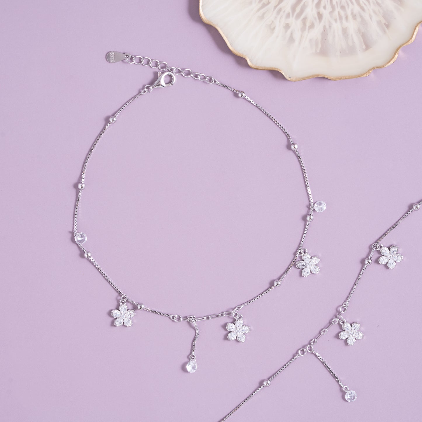 Sparkling Bloom Anklet