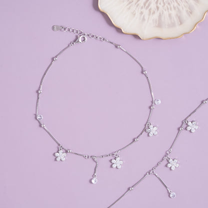 Sparkling Bloom Anklet