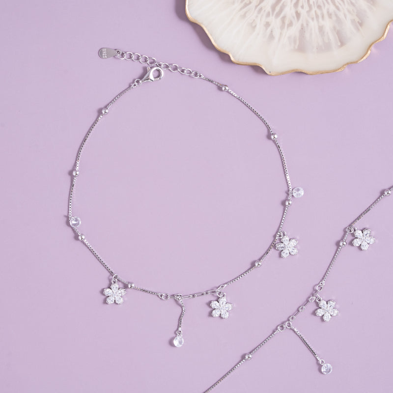 Sparkling Bloom Anklet
