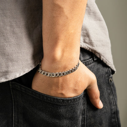 Silver Spartan Link Bracelet For Him