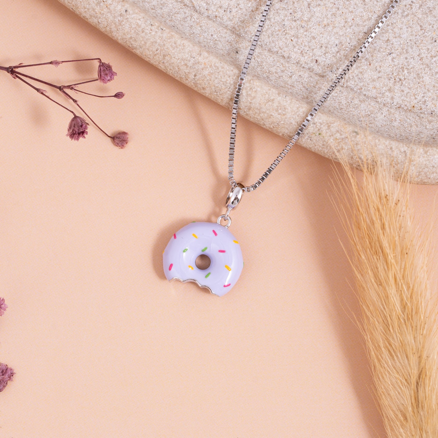Sprinkle Bite Donut Pendant