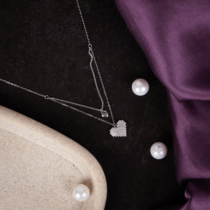 Sterling Silver Double Heart Necklace