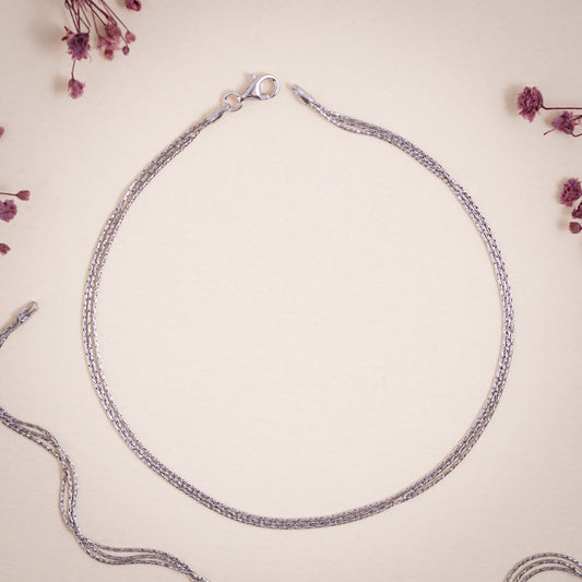 Sterling Silver Flow Anklet