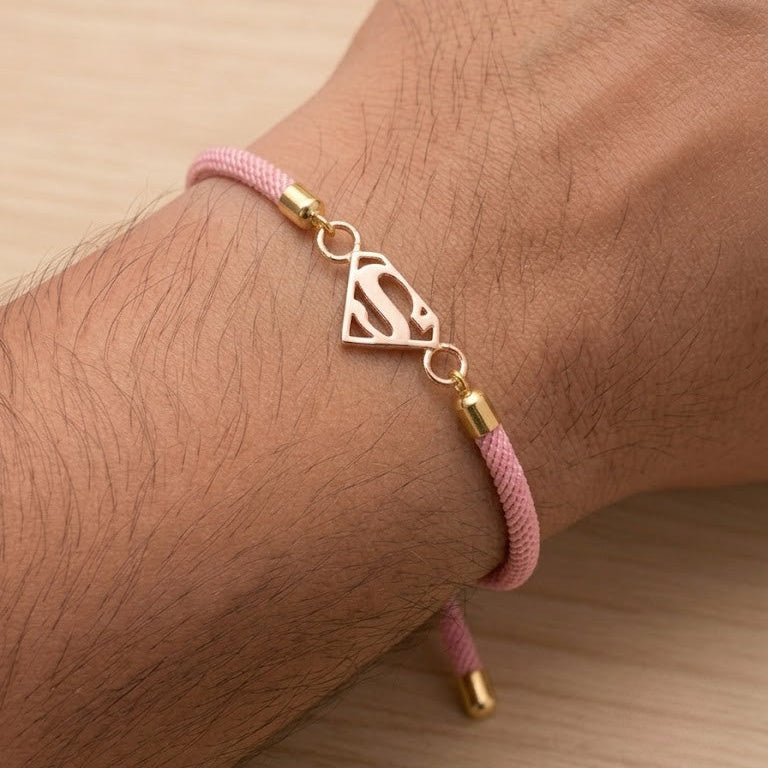 [finish: rose-gold] Super Bro Silver Rakhi