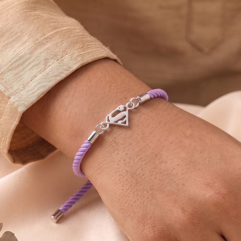 Super Bro Sterling Silver Rakhi Bracelet