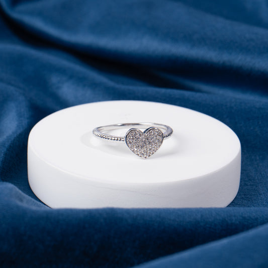 Sweetheart Glimmer Silver Ring