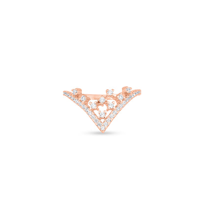 Tiara Prism Rose Gold Plated Silver Ring