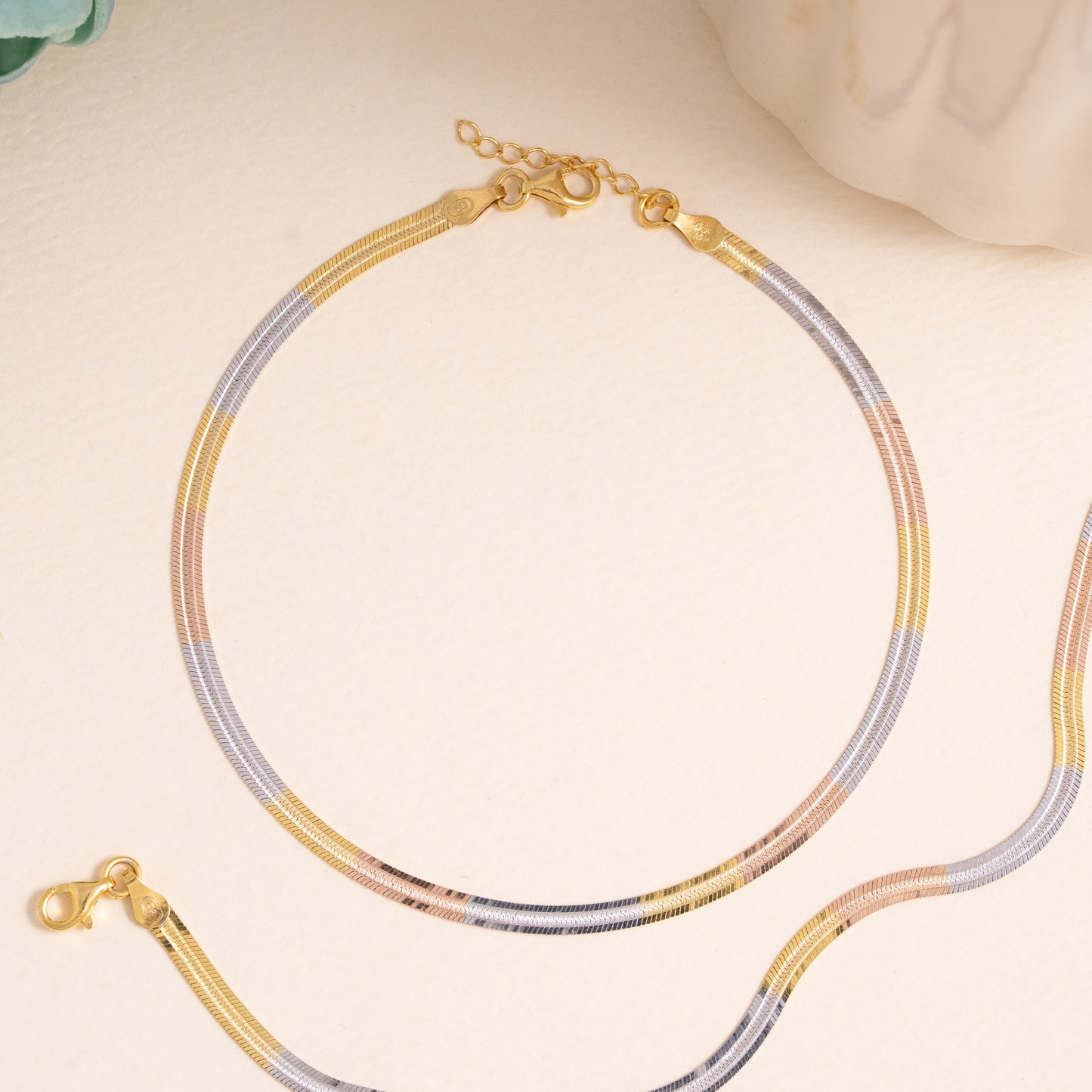 Tricolour Ethereal Snake Anklet