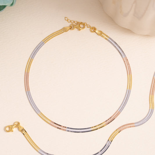 Tricolour Ethereal Snake Anklet