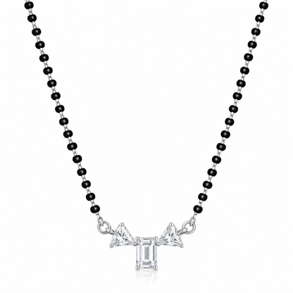 Trinity Cut Silver Mangalsutra