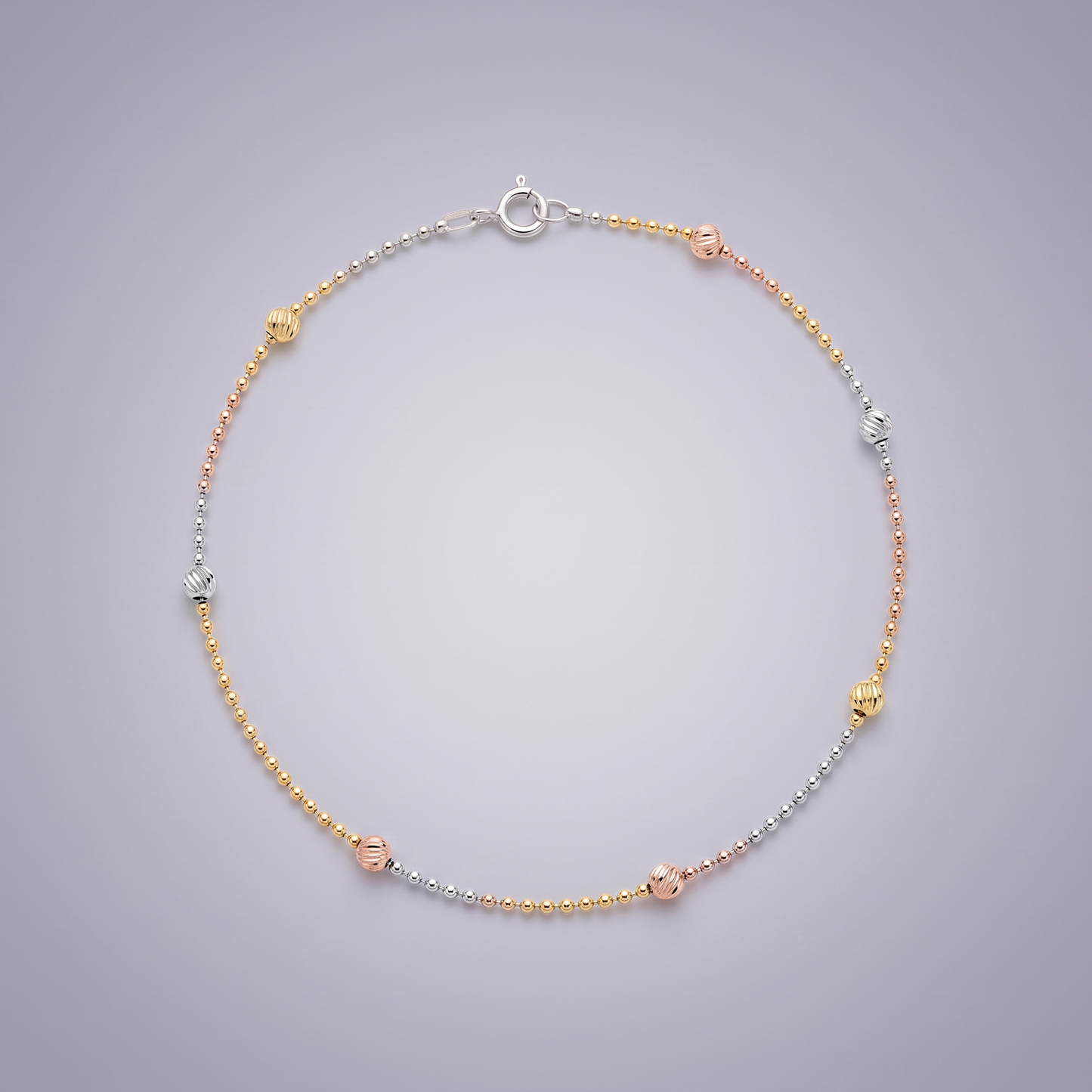 Trinity Glow Tri-Tone Anklet