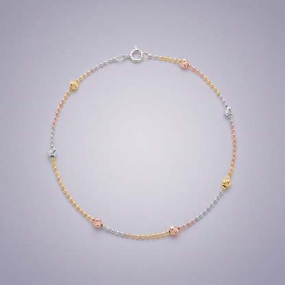Trinity Glow Tri-Tone Anklet