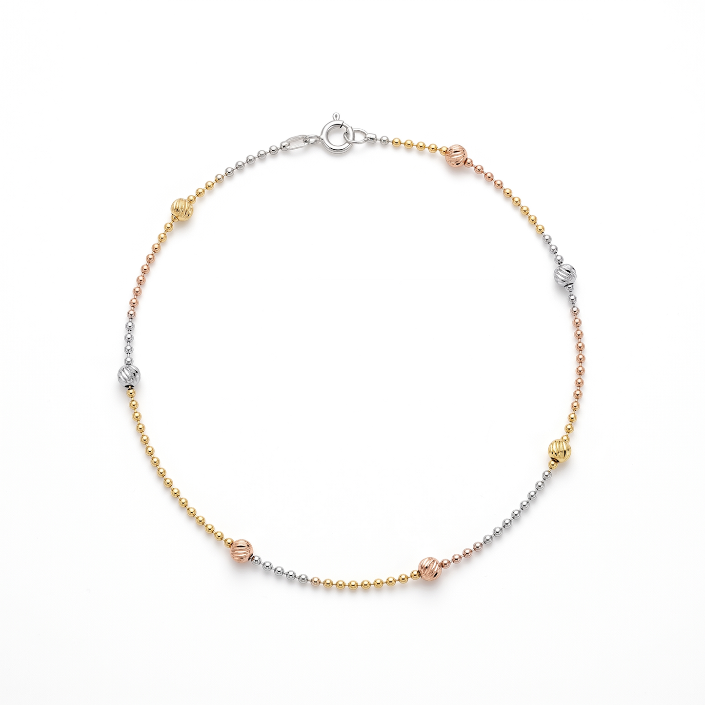 Trinity Glow Tri-Tone Anklet