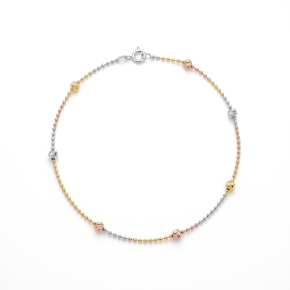 Trinity Glow Tri-Tone Anklet