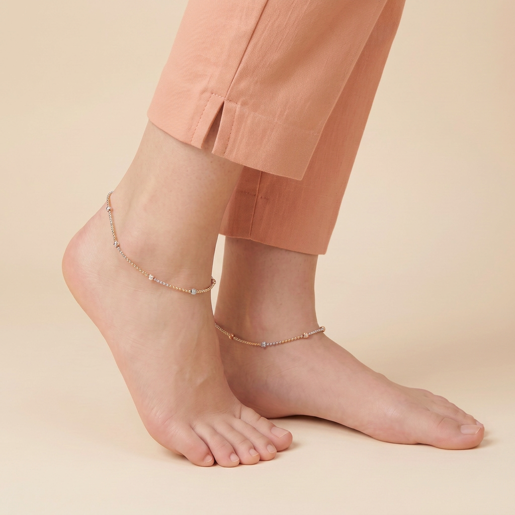 Trinity Glow Tri-Tone Anklet