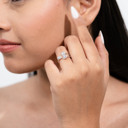 Trinity Halo Silver Ring